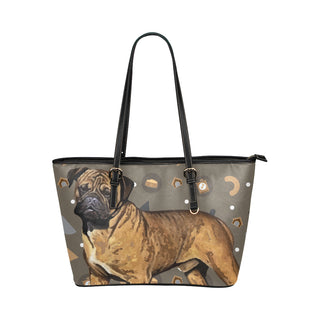 Bullmastiff Dog Leather Tote Bag/Small - TeeAmazing