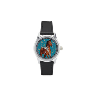 Horse Kid's Stainless Steel Leather Strap Watch - TeeAmazing