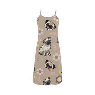 Pug Flower Alcestis Slip Dress - TeeAmazing
