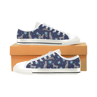 Coonhound Flower White Men's Classic Canvas Shoes - TeeAmazing