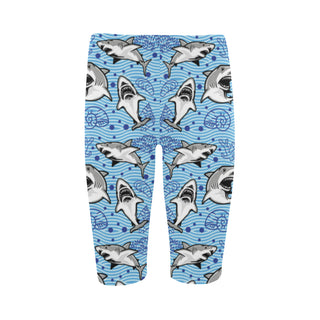 Shark Hestia Cropped Leggings (Model L03) - TeeAmazing