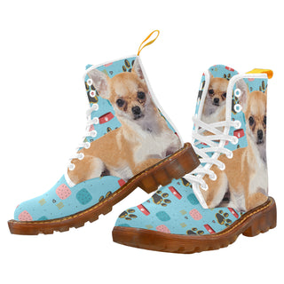 Chihuahua White Boots For Men - TeeAmazing