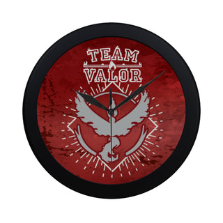 Team Valor Black Circular Plastic Wall clock - TeeAmazing