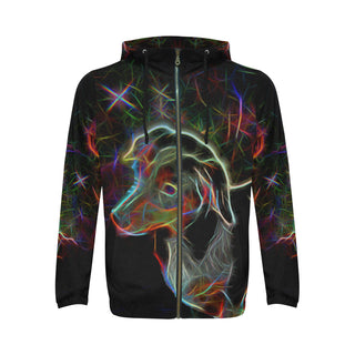 Dachshund Glow Design 1 All Over Print Full Zip Hoodie for Men - TeeAmazing