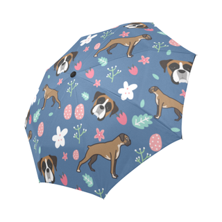 Boxer Flower Auto-Foldable Umbrella - TeeAmazing