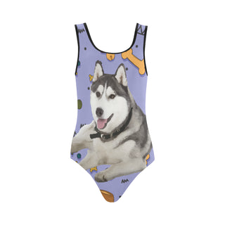 Siberian Husky Dog Vest One Piece Swimsuit - TeeAmazing