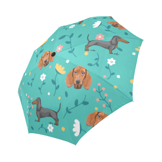 Dachshund Flower Auto-Foldable Umbrella - TeeAmazing