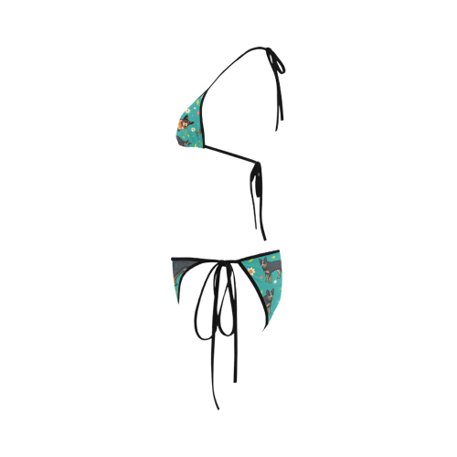 Australian Cattle Dog Flower Custom Bikini Swimsuit - TeeAmazing