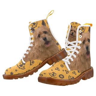 Norwich Terrier Dog White Boots For Men - TeeAmazing
