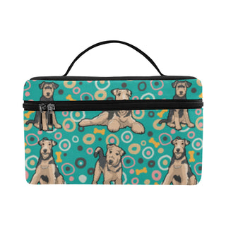 Airedale Terrier Pattern Cosmetic Bag/Large - TeeAmazing
