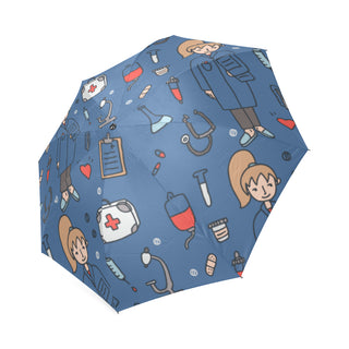 Pharmacist Pattern Foldable Umbrella - TeeAmazing