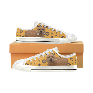 Norwich Terrier Dog White Women's Classic Canvas Shoes - TeeAmazing