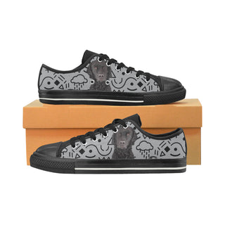 Curly Coated Retriever Black Canvas Women's Shoes/Large Size - TeeAmazing
