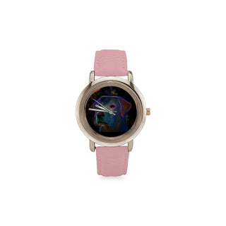 Lab Glow Design 1 Women's Rose Gold Leather Strap Watch - TeeAmazing