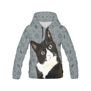 Tuxedo Cat All Over Print Hoodie for Women - TeeAmazing