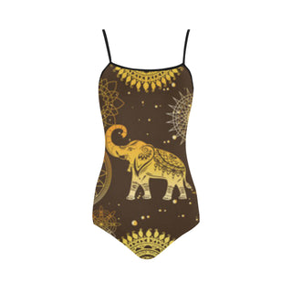 Elephant and Mandalas Strap Swimsuit - TeeAmazing