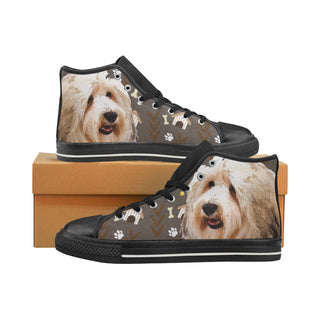 Havanese Dog Black Women's Classic High Top Canvas Shoes - TeeAmazing