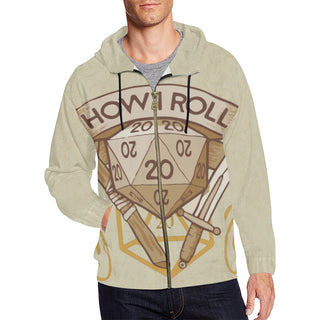 How I Roll All Over Print Full Zip Hoodie for Men - TeeAmazing