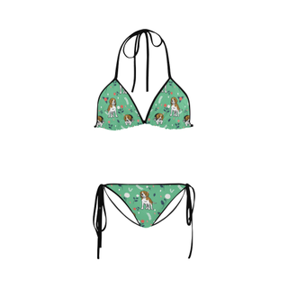 Beagle Flower Custom Bikini Swimsuit - TeeAmazing