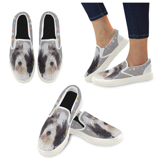 Petit Basset Griffon Vendéen White Women's Slip-on Canvas Shoes - TeeAmazing