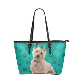Cairn terrier Leather Tote Bag/Small - TeeAmazing