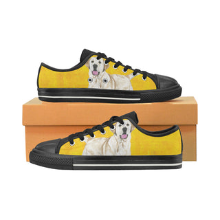 Labrador Retriever Water Colour No.1 Black Low Top Canvas Shoes for Kid - TeeAmazing