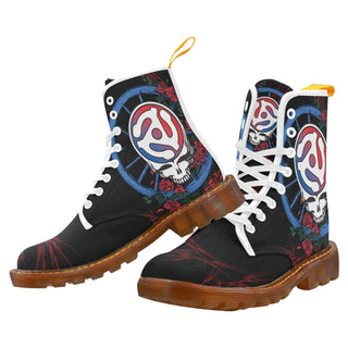 Grateful Dead White Boots For Men - TeeAmazing