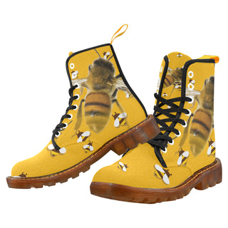 Bee Lover Black Boots For Women - TeeAmazing