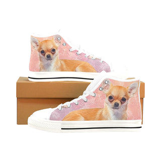 Chihuahua Lover White Men’s Classic High Top Canvas Shoes /Large Size - TeeAmazing