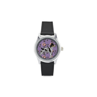 Rat Terrier Kid's Stainless Steel Leather Strap Watch - TeeAmazing