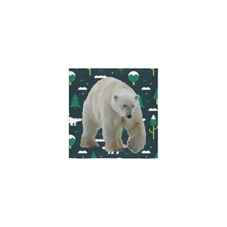 Polar Bear Square Towel 13x13 - TeeAmazing