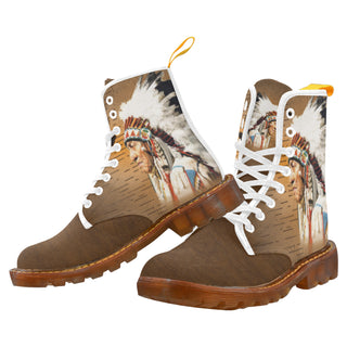 Native American White Boots For Men - TeeAmazing