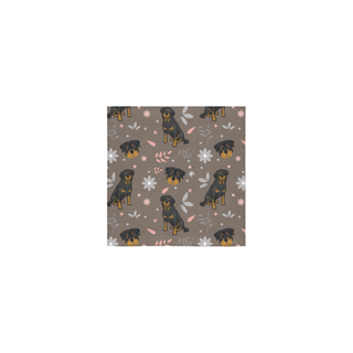 Rottweiler Flower Square Towel 13“x13” - TeeAmazing