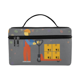 Forklift Driver Pattern Cosmetic Bag/Large - TeeAmazing