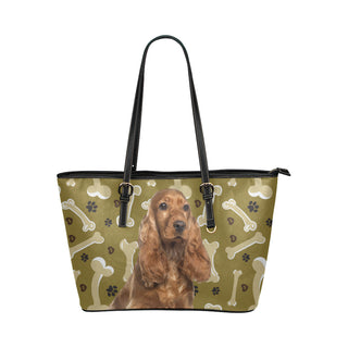 Cocker Spaniel Dog Leather Tote Bag/Small - TeeAmazing