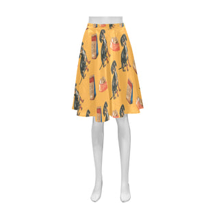 Dachshund Water Colour Pattern No.1 Athena Women's Short Skirt - TeeAmazing