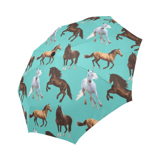 Horse Pattern Auto-Foldable Umbrella - TeeAmazing