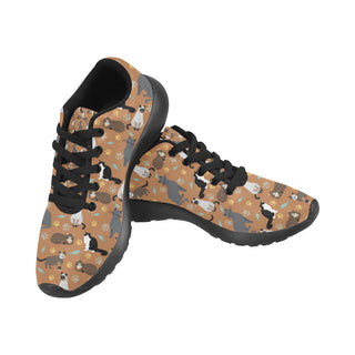 Cat Pattern Black Sneakers for Men - TeeAmazing