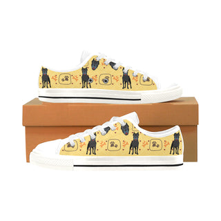 Cane Corso Pattern White Men's Classic Canvas Shoes/Large Size - TeeAmazing