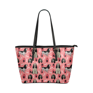 English Springer Spaniels Leather Tote Bag/Small - TeeAmazing
