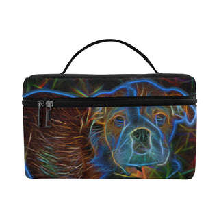 English Bulldog Glow Design 3 Cosmetic Bag/Large - TeeAmazing