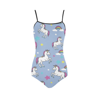 Unicorn Pattern Strap Swimsuit - TeeAmazing