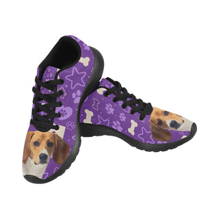 Beagle Black Sneakers for Women - TeeAmazing