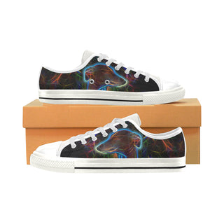 Italian Greyhound Glow Design 2 White Men's Classic Canvas Shoes - TeeAmazing