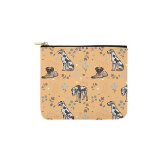 Great Dane Flower Carry-All Pouch 6''x5'' - TeeAmazing