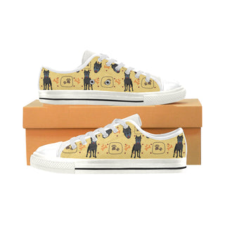 Cane Corso Pattern White Low Top Canvas Shoes for Kid - TeeAmazing