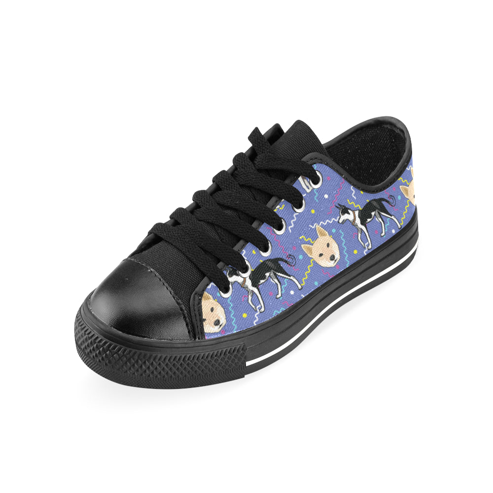 Canaan Dog Black Men's Classic Canvas Shoes/Large Size - TeeAmazing