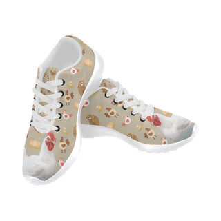Chicken Lover White Sneakers Size 13-15 for Men - TeeAmazing