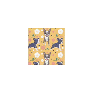 Boston Terrier Flower Square Towel 13“x13” - TeeAmazing