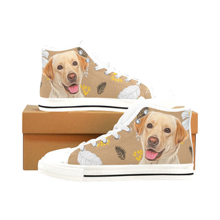 Labrador Retriever Lover White Men’s Classic High Top Canvas Shoes /Large Size - TeeAmazing